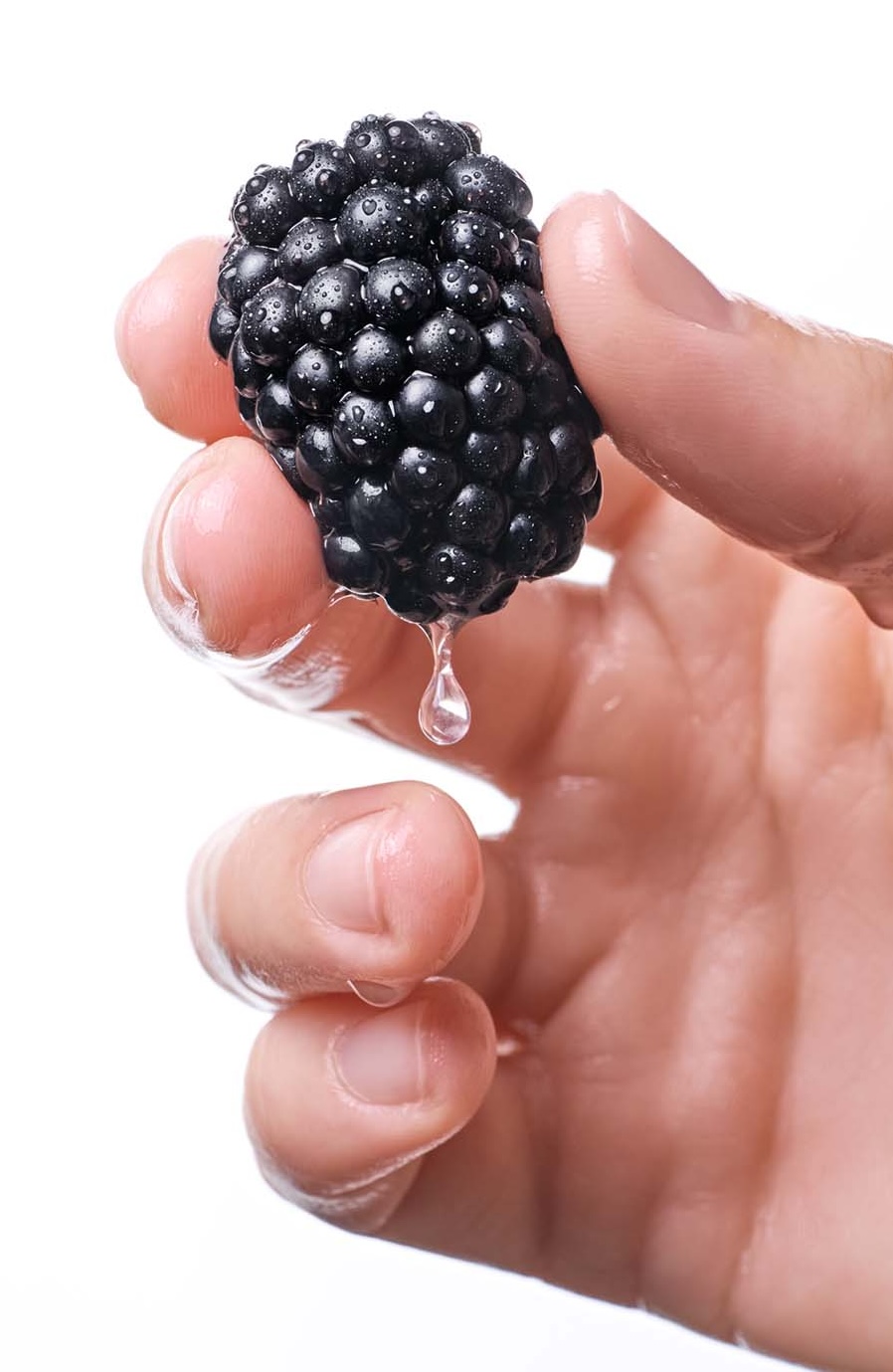 water dripping off blackberry